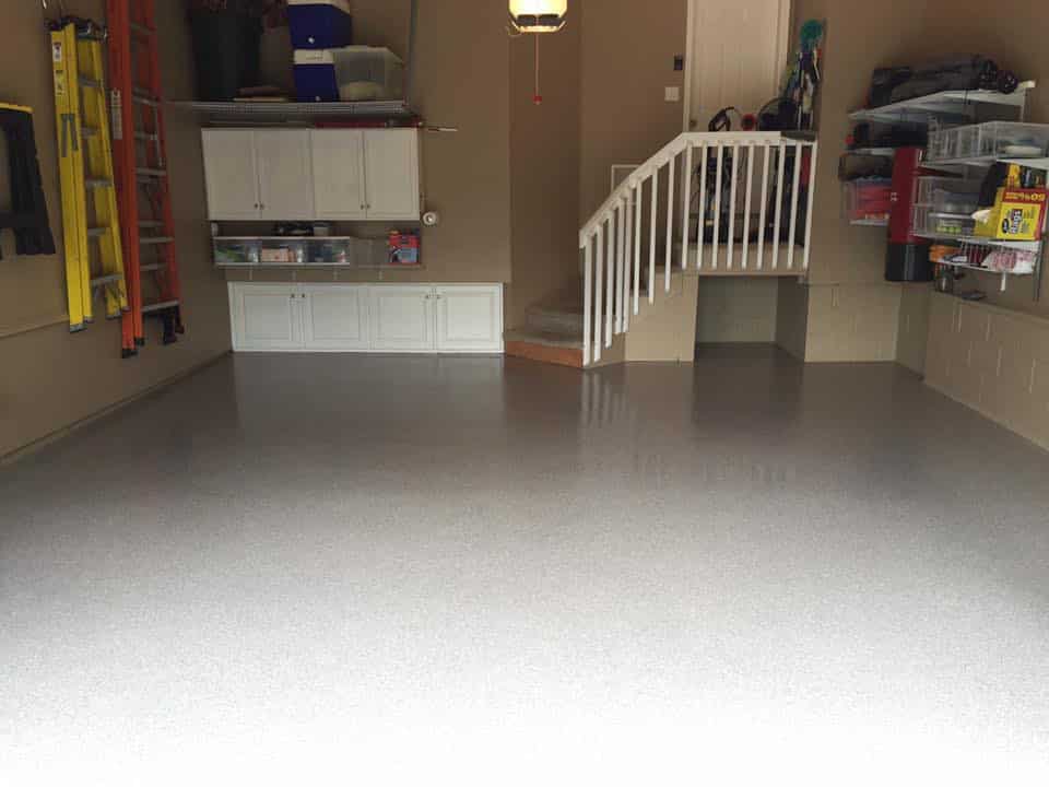 Finished customer garage floor coating in Northern Nevada